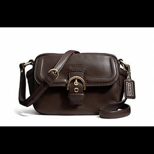 RETIRED NWT CAMPBELL LEATHER CAMERA BAG -BRown / Mahoganey